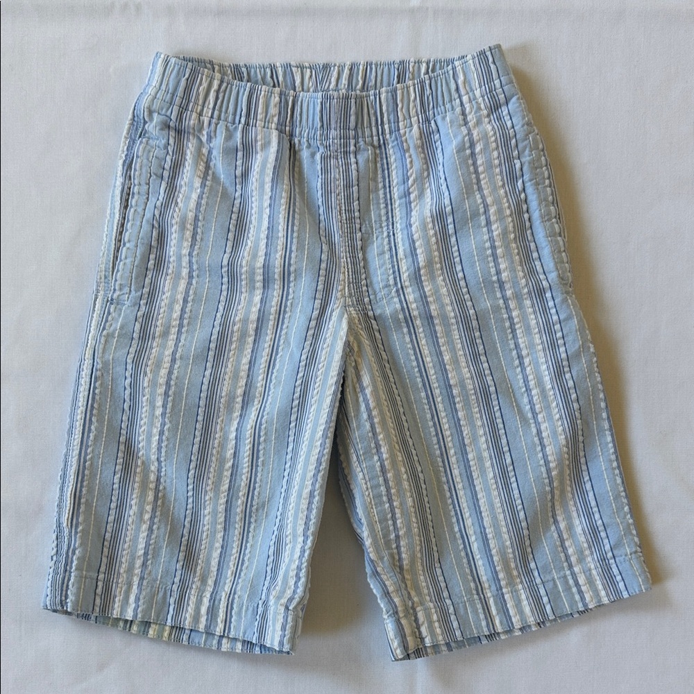 Hanna Andersson Blue Striped Shorts 100% Cotton  Boys Size 100